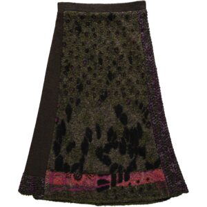 Gonna lunga verde/ marrone in lana Tricot Chic