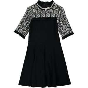 Vestito manica 3/4 nero e bianco Brums