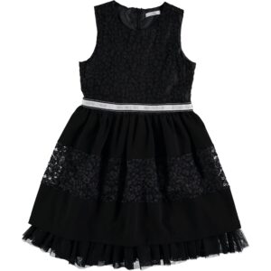 Vestito nero con pizzo Y-clù