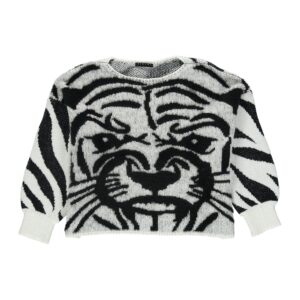 Maglione bianco e nero Sisley