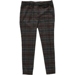 Pantalone marrone a scacchi Peserico
