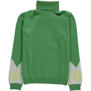 Maglione verde con collo alto Drumohr