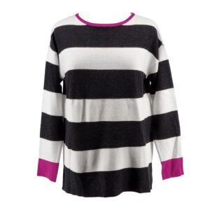 Maglione a righe nere e bianche Surkana