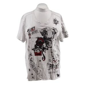 Maglia bianca con stampa Guess