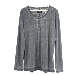 Maglia serafino manica lunga grigia Guess