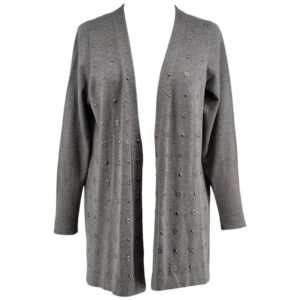 Maglione aperto grigio con borchiette Guess