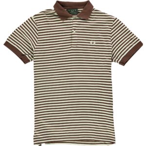 Polo marrone e bianca a righe Fred Perry