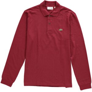 Polo bordeaux manica lunga Lacoste
